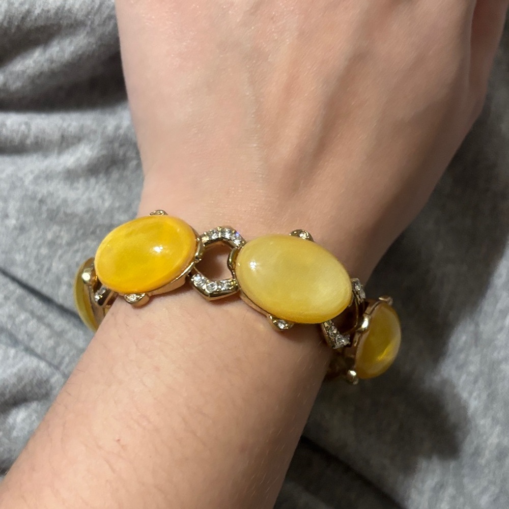 Tamina by Stella Gold Bracelet with Yellow Stones